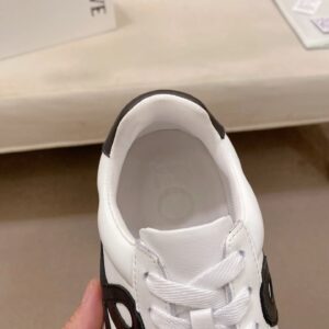 loewe white leather sneakers black accent