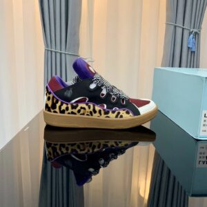 lanvin casual sneakers red black