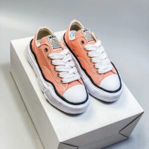 maison mihara yasuhiro mmy sole canvas sneakers pink grey