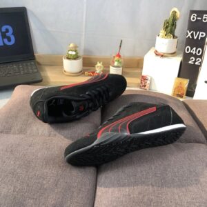 puma racing sneakers black red