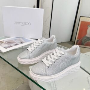 jimmy choo diamond sneakers silver