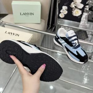 lanvin clay sneakers blue black