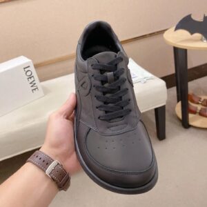 loewe leather sneakers black