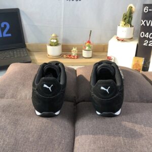 puma racing sneakers black white