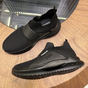 moncler ultra light knit sneakers black