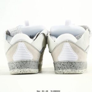 lanvin curb leather sneakers white