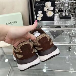 lanvin clay sneakers brown