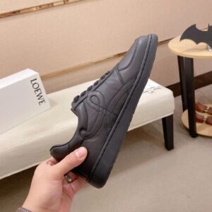 loewe leather sneakers black