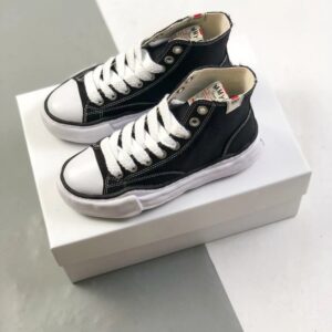 maison mihara yasuhiro mmy original sole high sneaker black beige