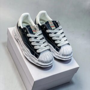 maison mihara yasuhiro mmy original sole leather sneakers white black