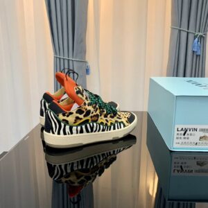 lanvin leopard and zebra prints casual sneakers