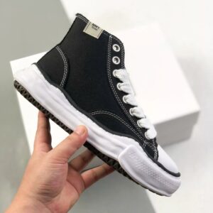 maison mihara yasuhiro mmy original sole high sneaker black beige
