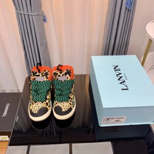 lanvin leopard and zebra prints casual sneakers