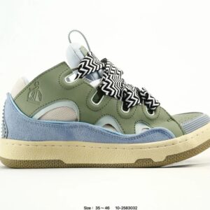 lanvin curb leather sneakers multicolor