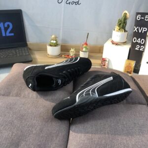 puma racing sneakers black white