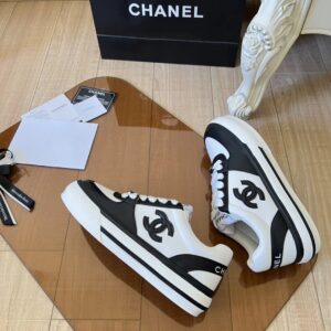 chanel black white sneakers