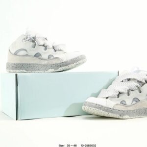 lanvin curb leather sneakers multicolor