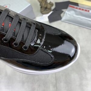 prada casual sneakers black white