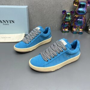 lanvin suede sneakers blue