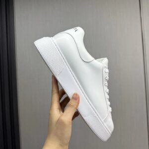 prada downtown leather sneakers white
