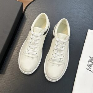 mcm skystream cubic monogram jacquard sneaker white