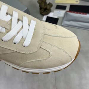 prada prax suede sneakers beige