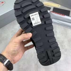 prada prax suede sneakers black