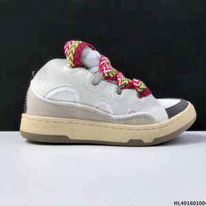 lanvin curb leather sneakers black