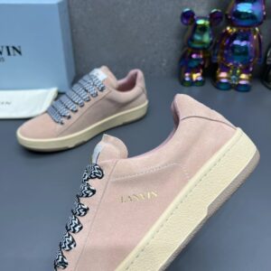 lanvin suede sneakers pink