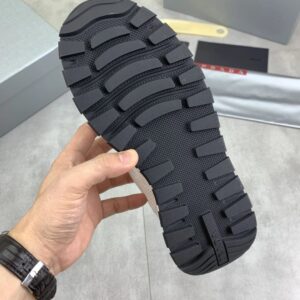 prada prax leather sneakers white