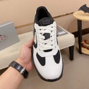 prada luxury sneakers white black