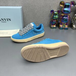 lanvin suede sneakers blue