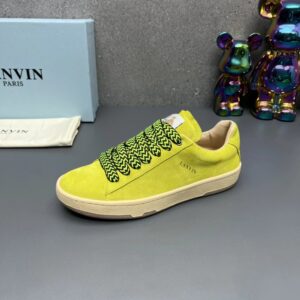 lanvin suede sneakers yellow