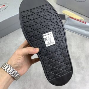 prada downtown leather re nylon sneakers black