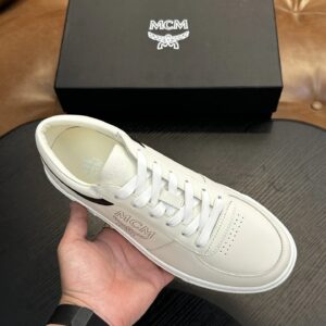 mcm skystream cubic monogram jacquard sneaker white