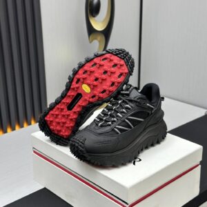 moncler trailgrip gtx black sneakers white stripes