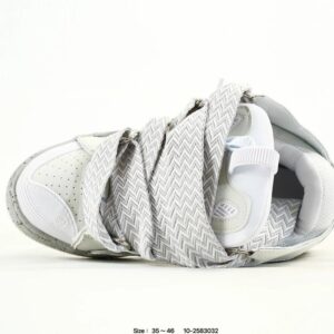 lanvin curb leather sneakers white
