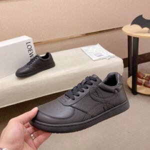 loewe leather sneakers black