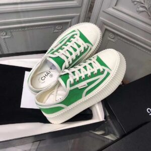 chanel vintage sneakers green