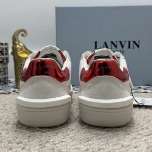 lanvin bumper sneakers white red