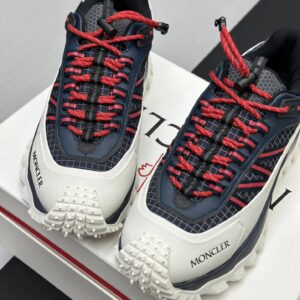 moncler trailgrip gtx black sneakers red stripes