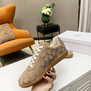 maison margiela mm6 paisley trainers beige