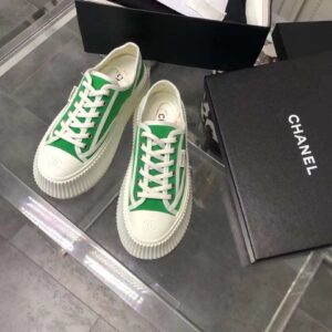 chanel vintage sneakers green