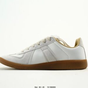 maison margiela leather sneakers white