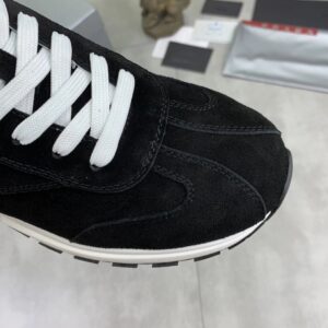 prada prax suede sneakers black