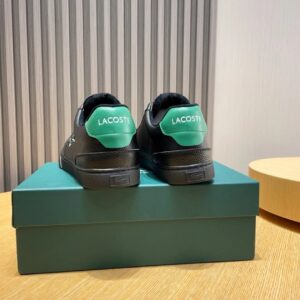 lacoste leather sneakers black