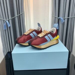 lanvin retro sneakers red blue