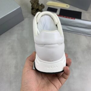 prada prax leather sneakers white