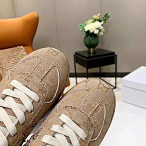 maison margiela mm6 paisley trainers beige