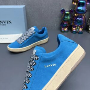 lanvin suede sneakers blue